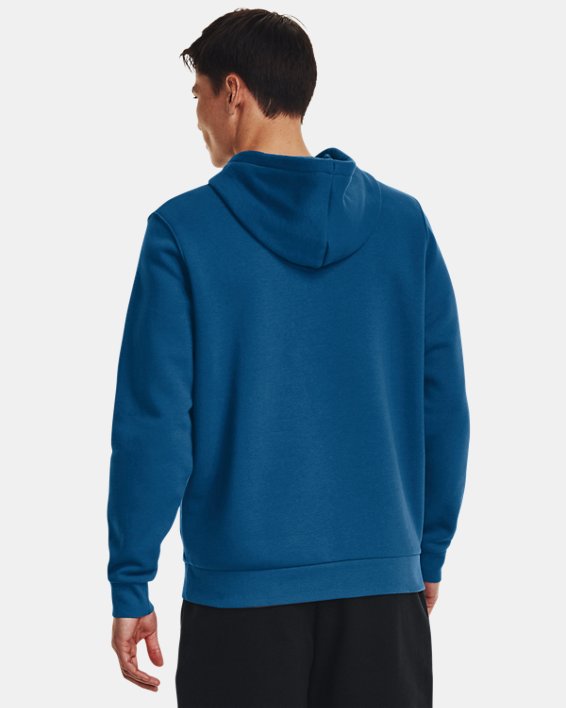 Men's UA Essential Fleece Hoodie, Blue, pdpMainDesktop image number 1